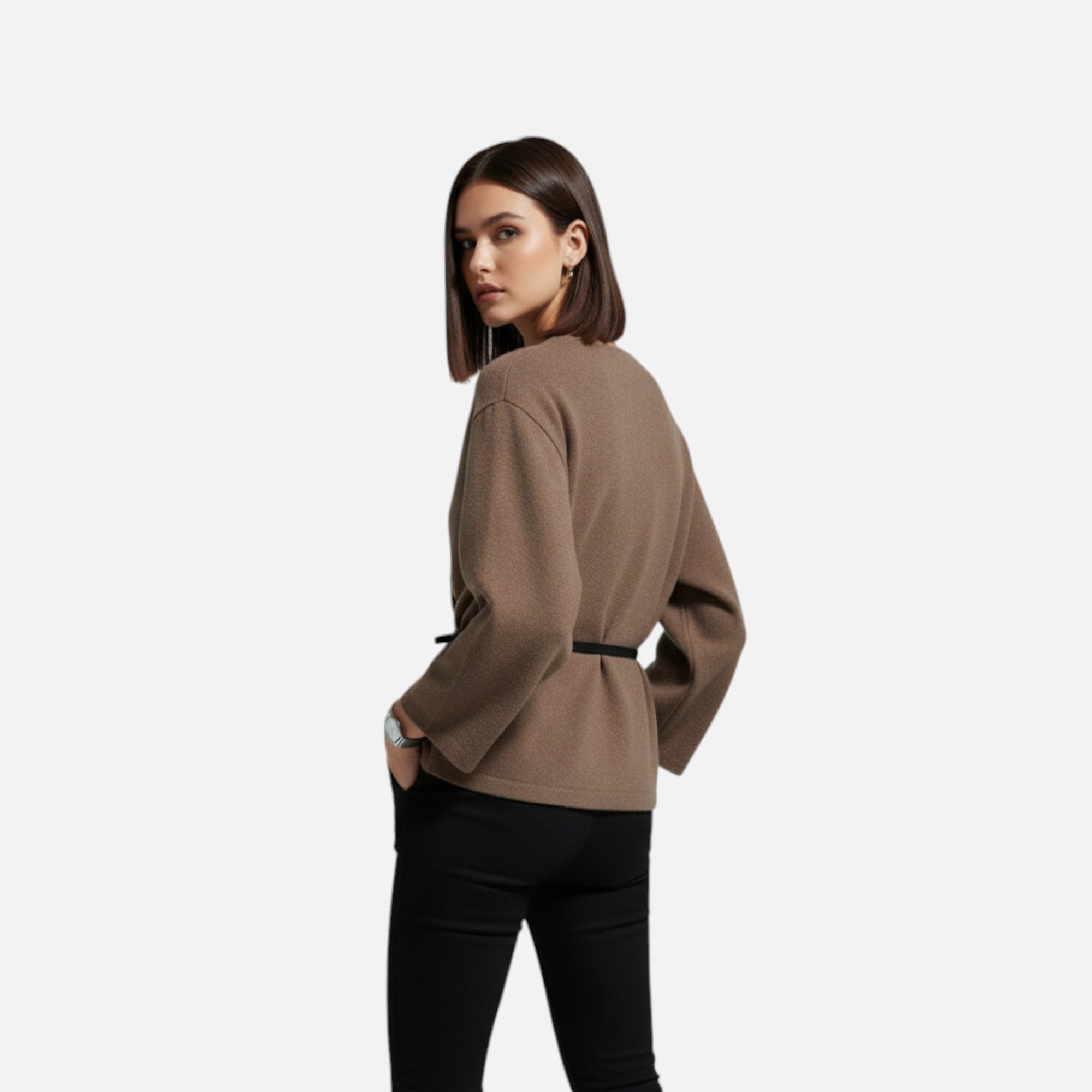Elegant Women's Wrap Sweater in Soft Knit Fabric for Casual or Dressy Occasions